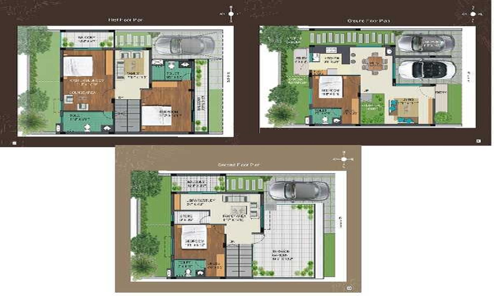 3 BHK+3T 1881/sqft-saleable  Sqft Apartment For Sale In Geown Oasis In Sarjapur Floor Plan