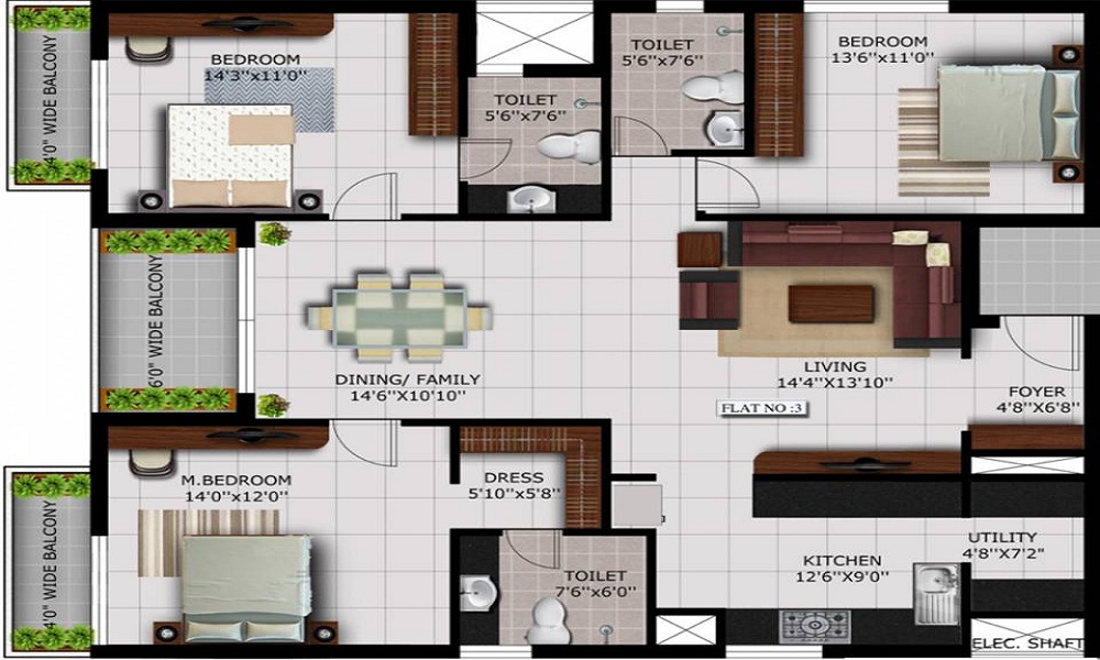 Chamundi Amber Woods Floor Plan