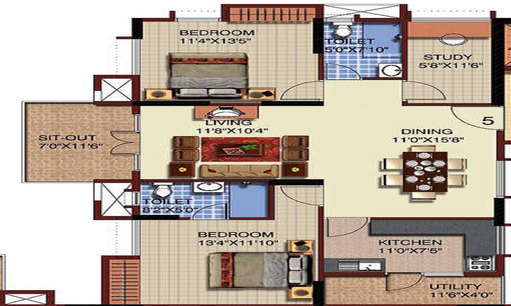 Mahaveer Riviera Floor Plan