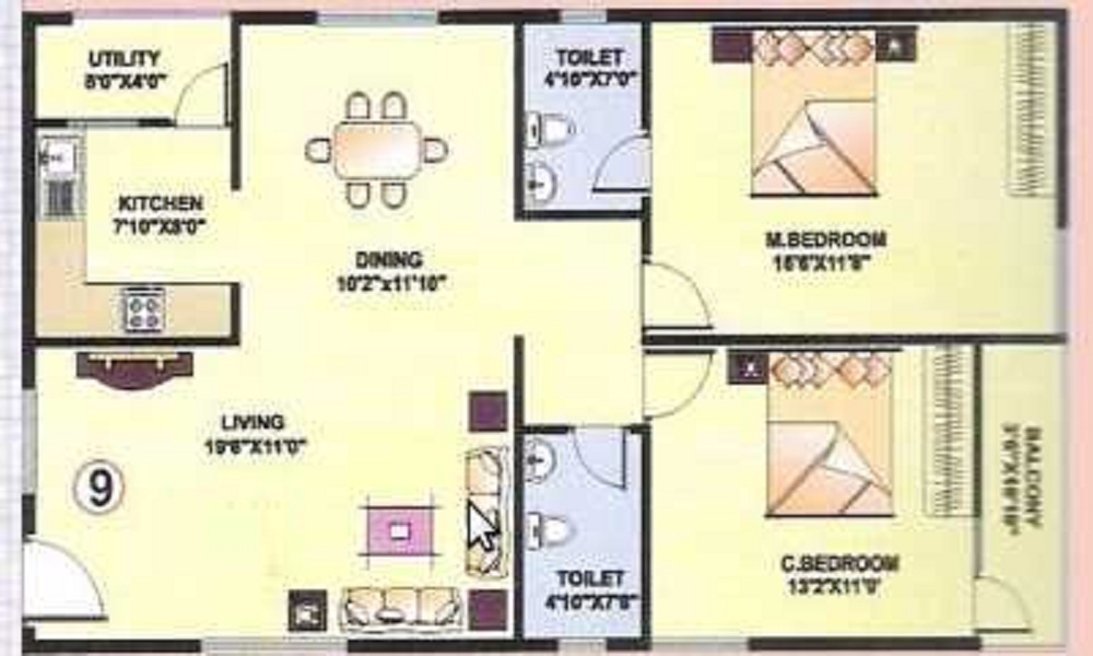 Purvi Lotus Floor Plan