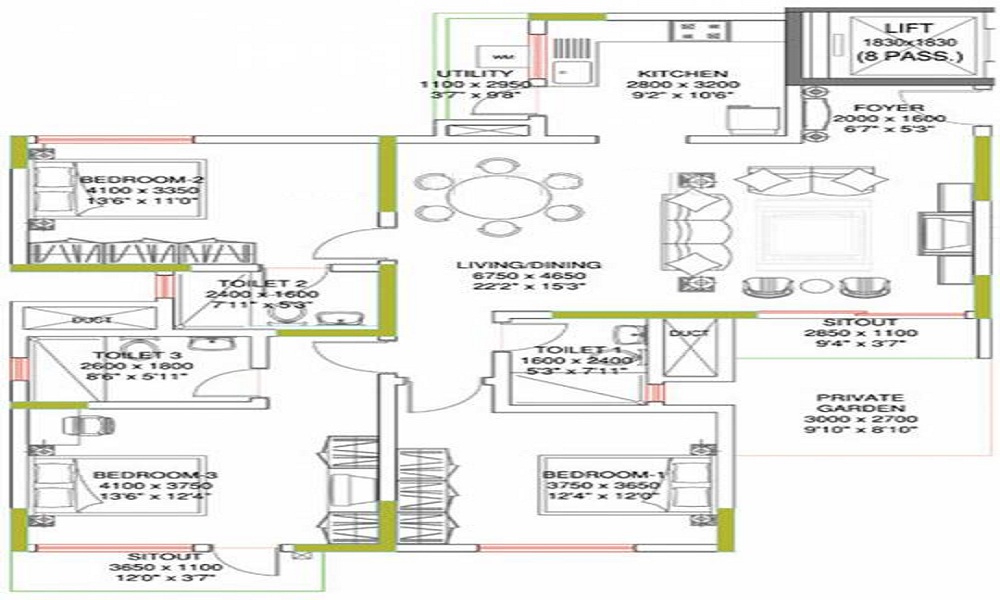 Sobha Amethyst Floor Plan