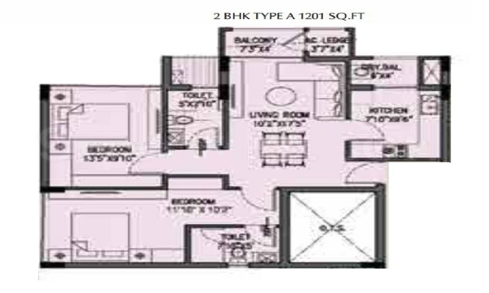 3 BHK+3T 2700/sqft-saleable Sqft Apartment For Sale In Akruti Ark In Sarjapur Road Floor Plan