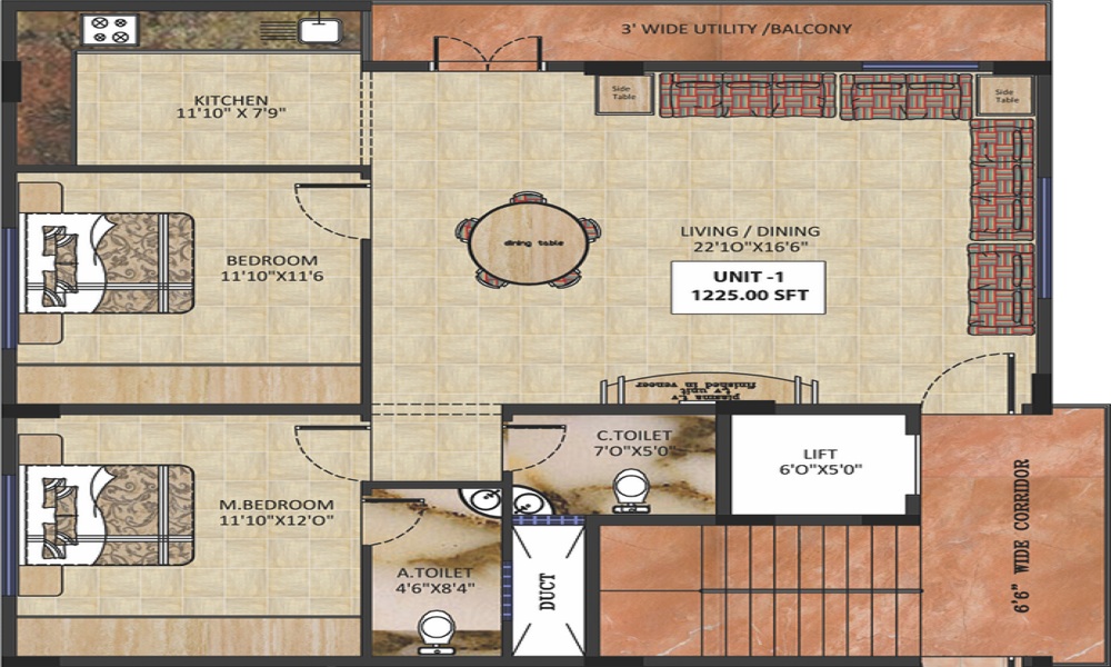 Anubhava Ishwerya Elite Floor Plan