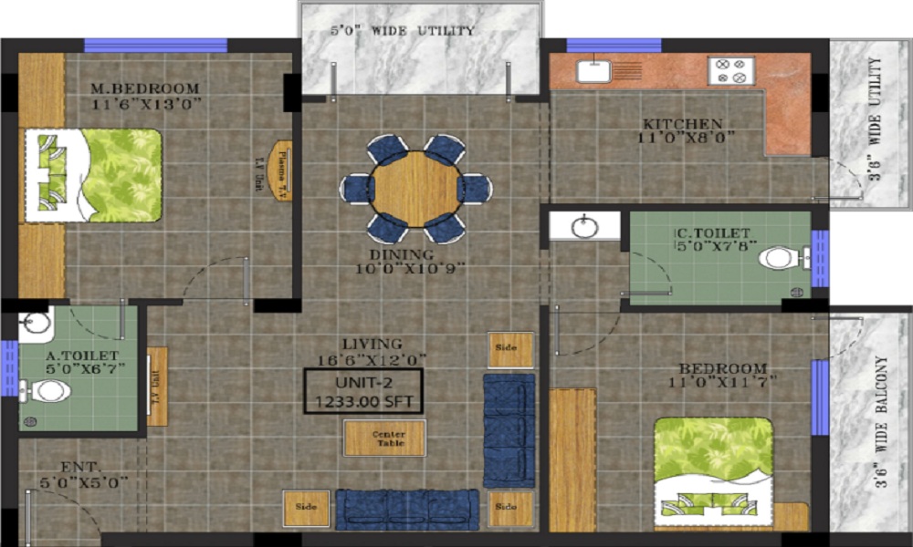 Anubhava Ishwerya Quartz Floor Plan