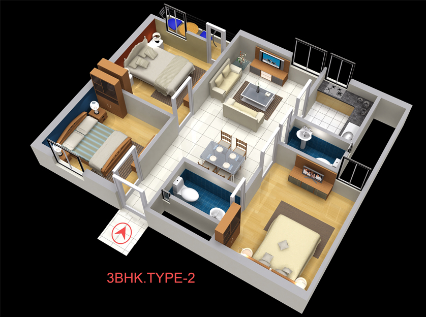 Bhartiya The Loft Floor Plan