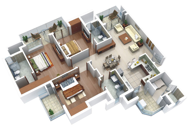 2 BHK+2T 1325/sqft-saleable Sqft Apartment For Sale In Canopy Cologne In Frazer Town Floor Plan