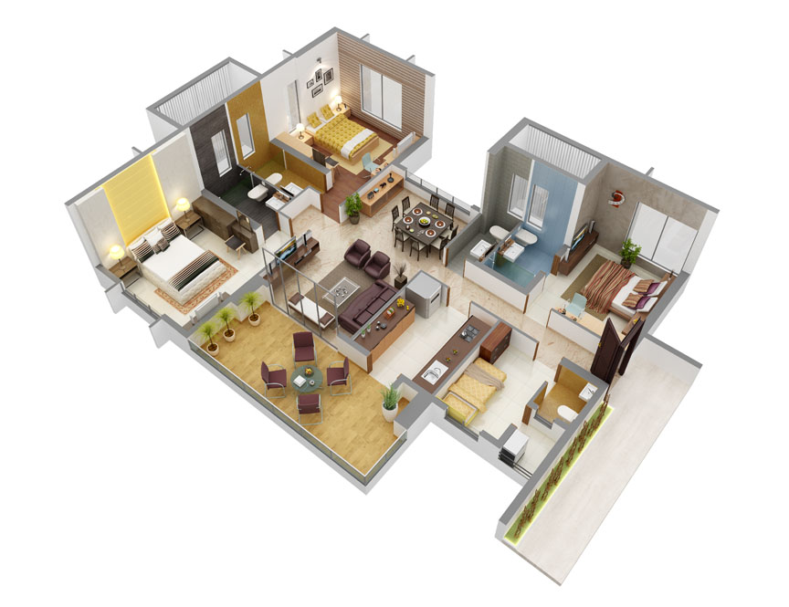 2 BHK+2T 880/sqft-saleable Sqft Apartment For Sale In Elegant Embassy 3 In Raja Rajeshwari Nagar Floor Plan
