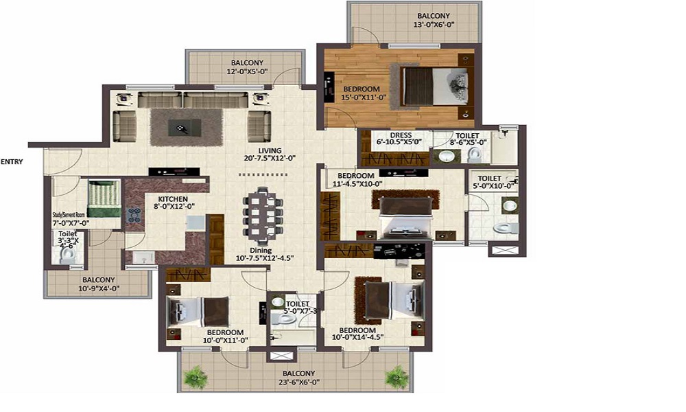 Sare Petioles Floor Plan
