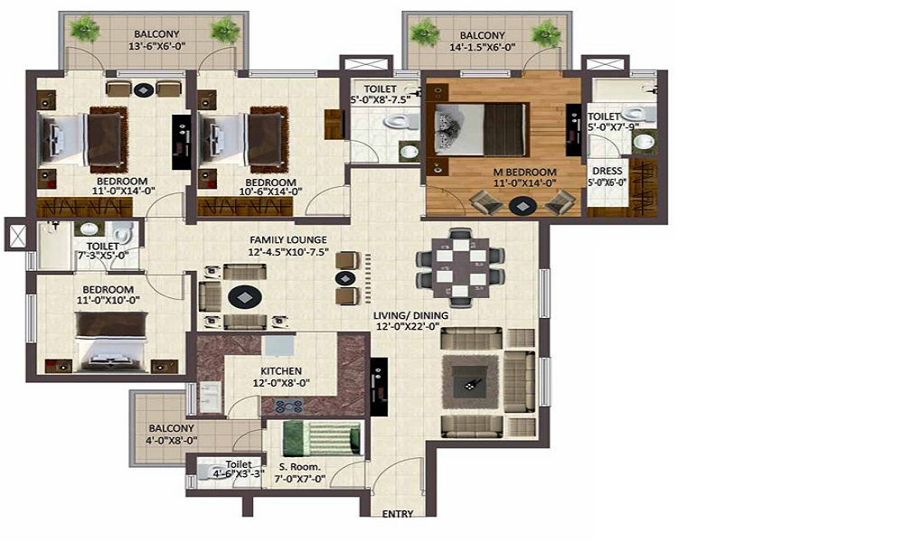 Sare Petioles Floor Plan