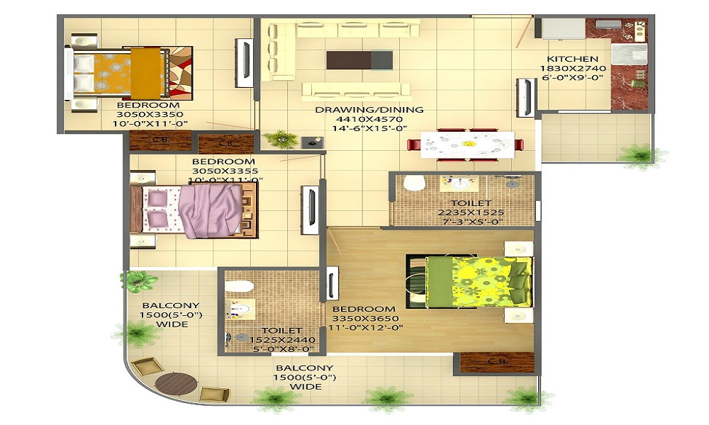 MS Sai Residency Floor Plan