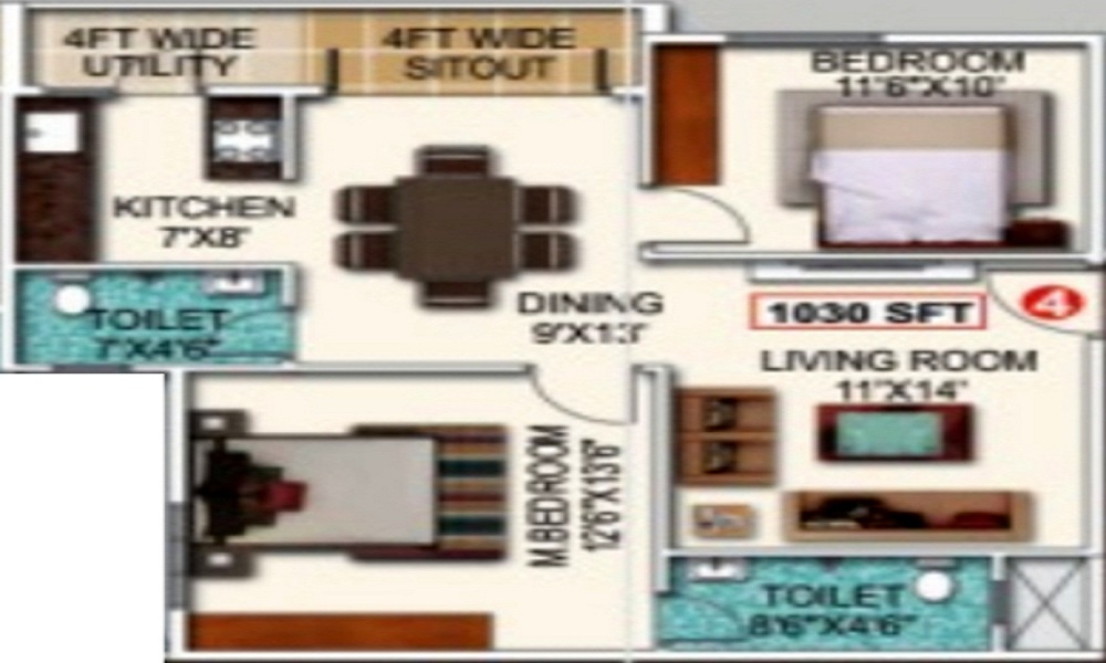 Saranya Shantiniketan Floor Plan