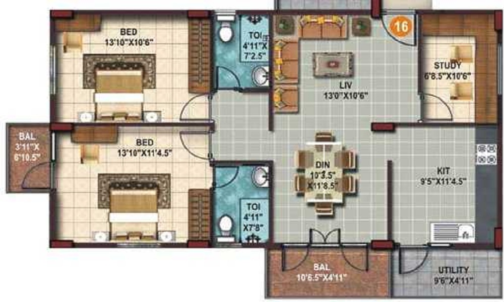 SLS Springs Floor Plan