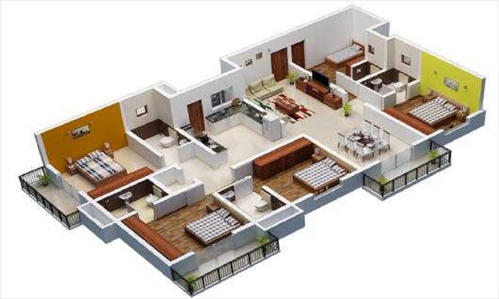 2 BHK+2T 925/sqft-saleable Sqft Apartment For Sale In Sovereign Sonaa In Tumkur Road Floor Plan