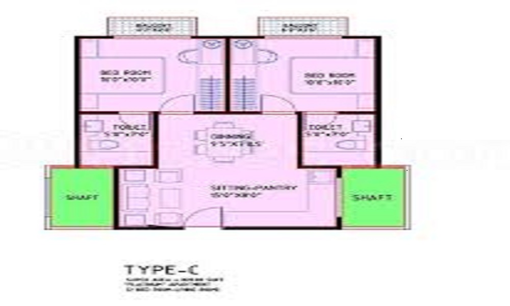 1 BHK+1T 410/sqft-saleable Sqft Apartment For Sale In AMR I Homes In Techzone Floor Plan