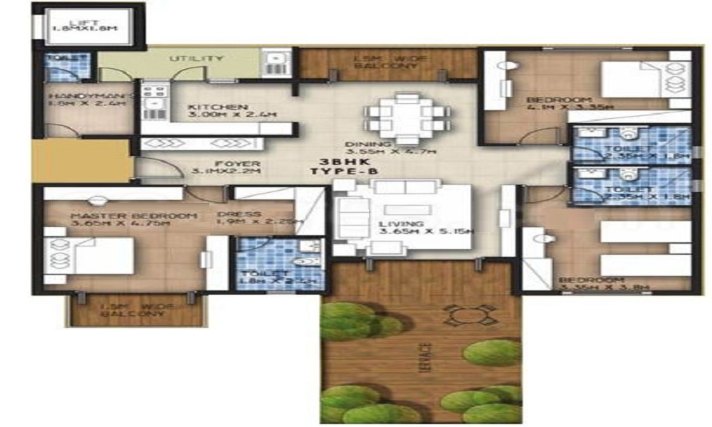 3 BHK+3T Flat for Sale in Marathahalli, Bangalore