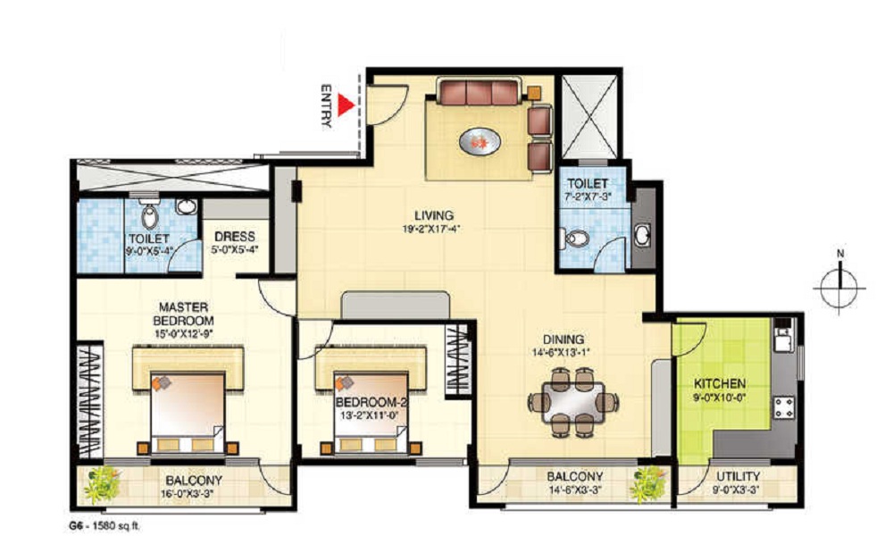 Yashaswinii Meadoows Floor Plan