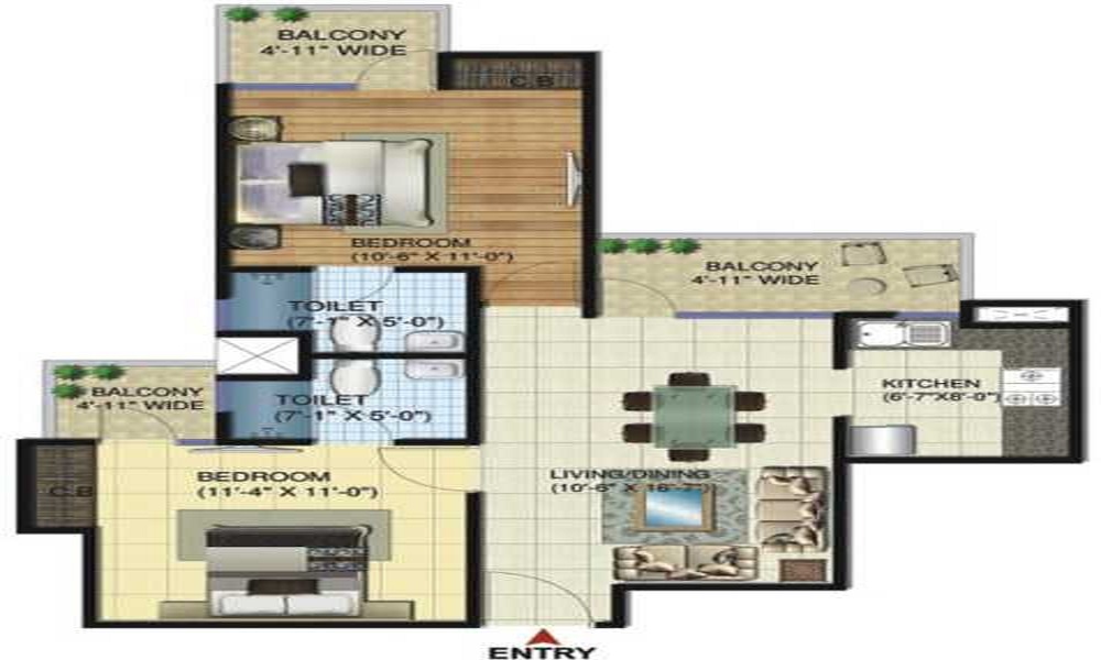 Amrapali Jaura Heights Floor Plan