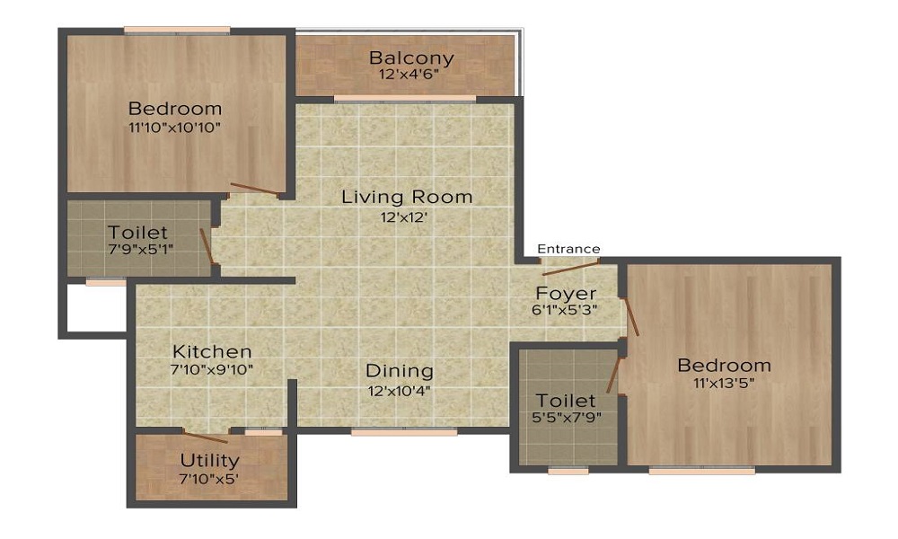 SNN Raj Grandeur Floor Plan