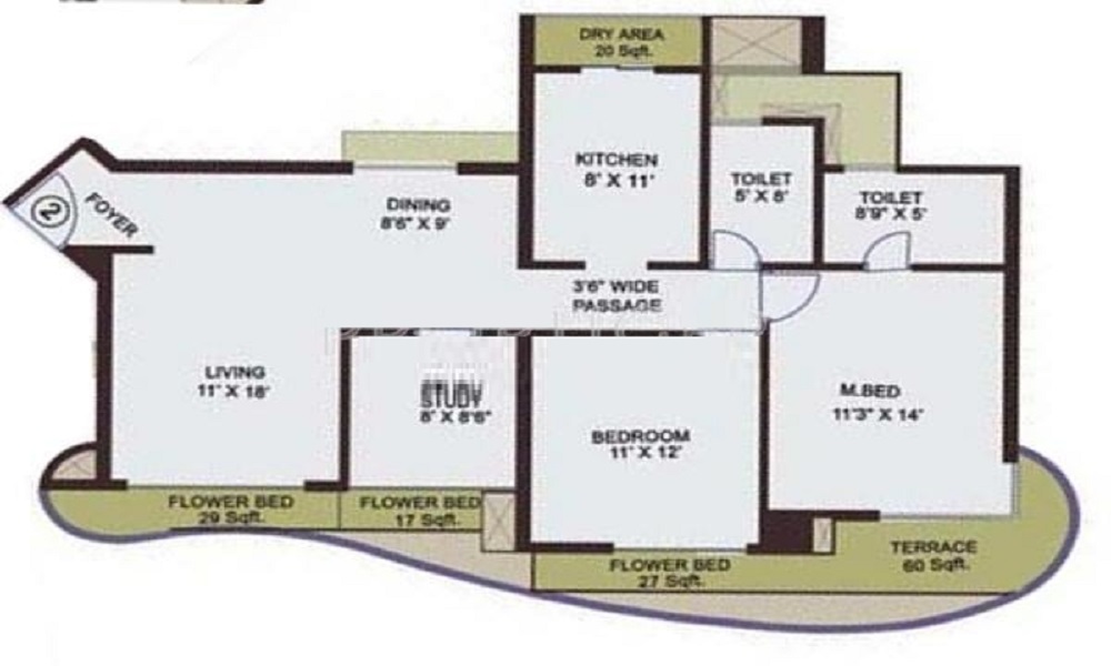 Fortune Sumeru Apartments Floor Plan