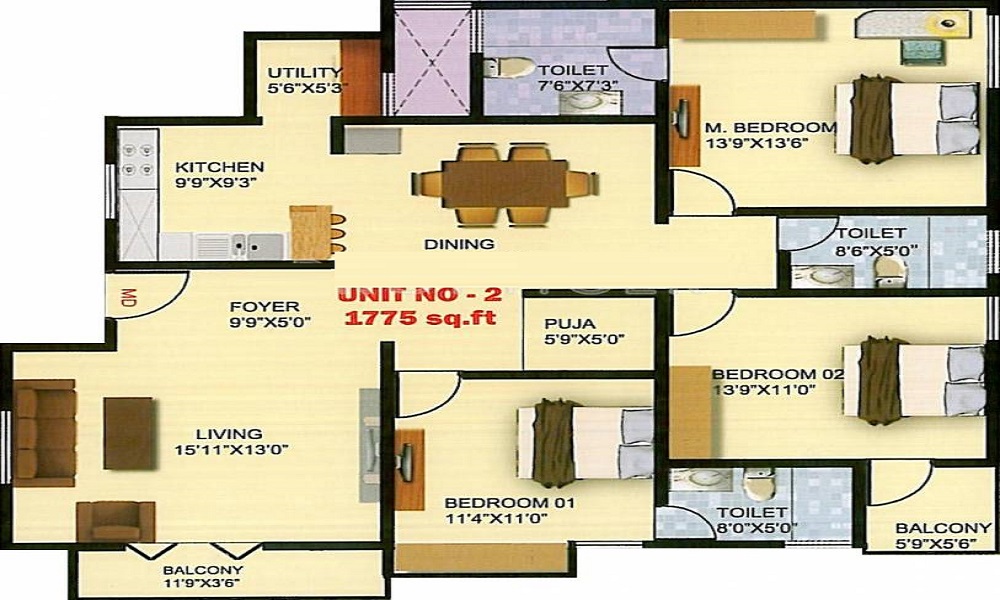 Nandi Crystal Floor Plan