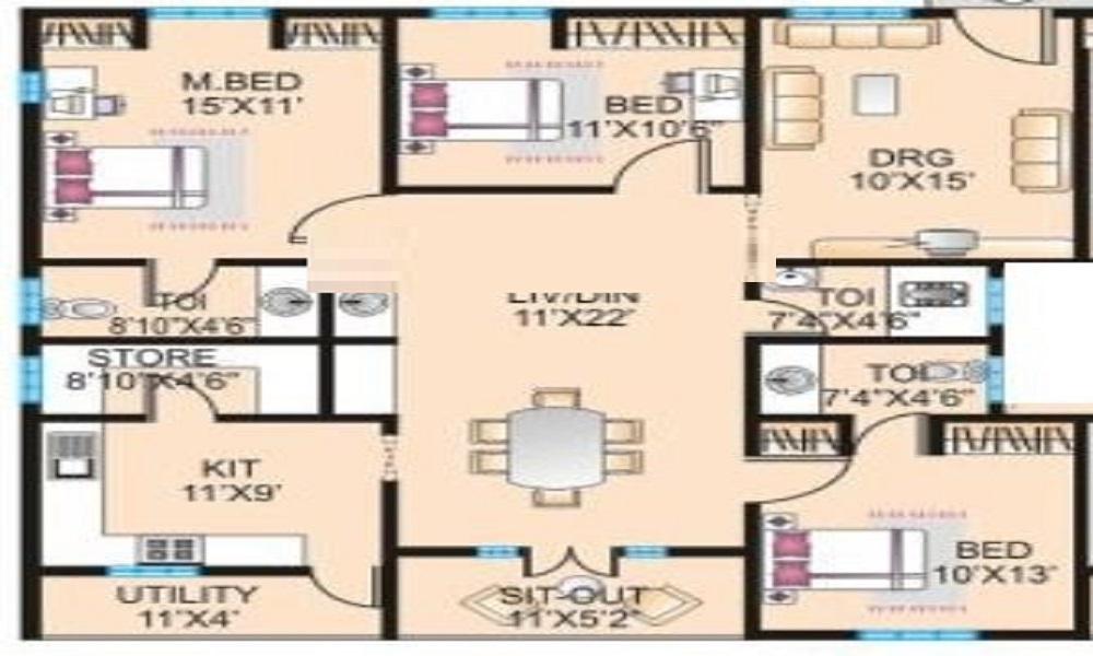 Pearl Cresent Floor Plan