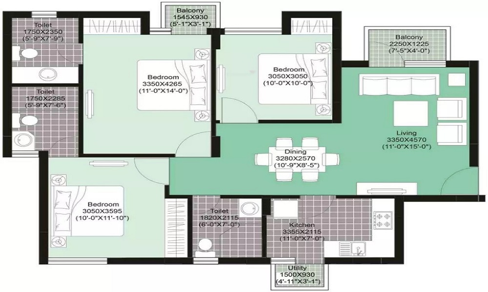 Deccan Gardenia Floor Plan