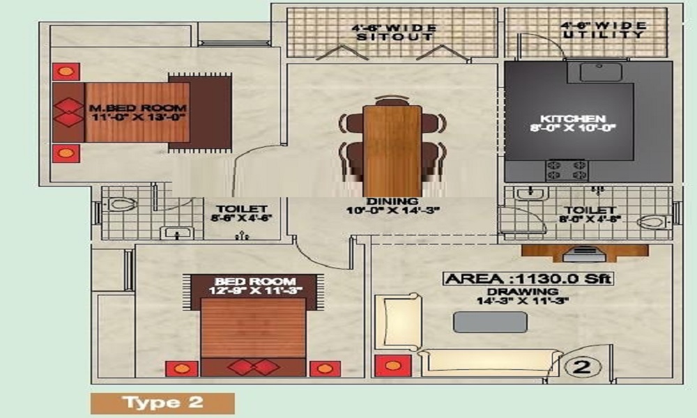 Malibu Rivona Floor Plan