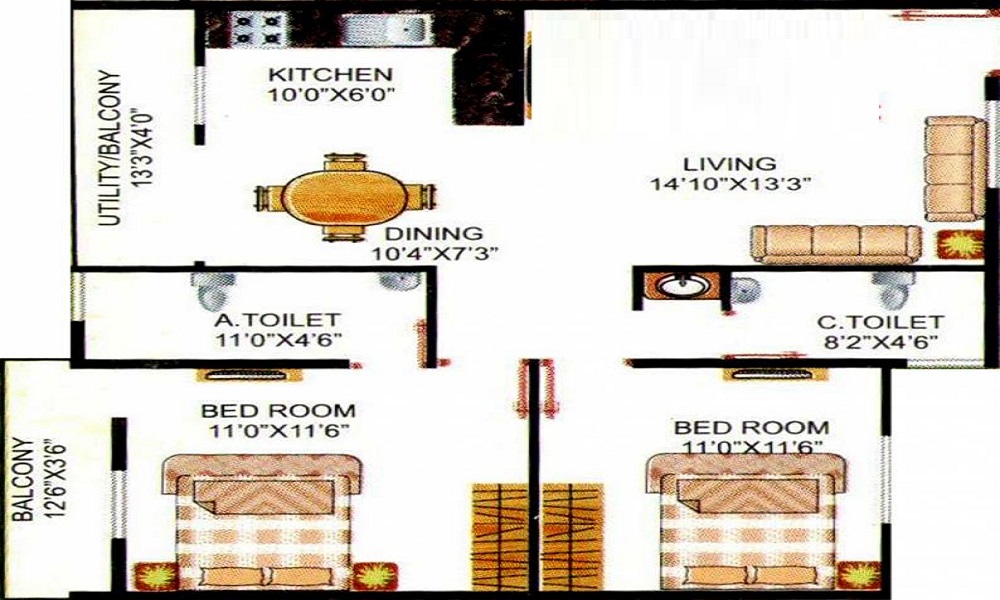 PNR Ushodaya Trinity Floor Plan