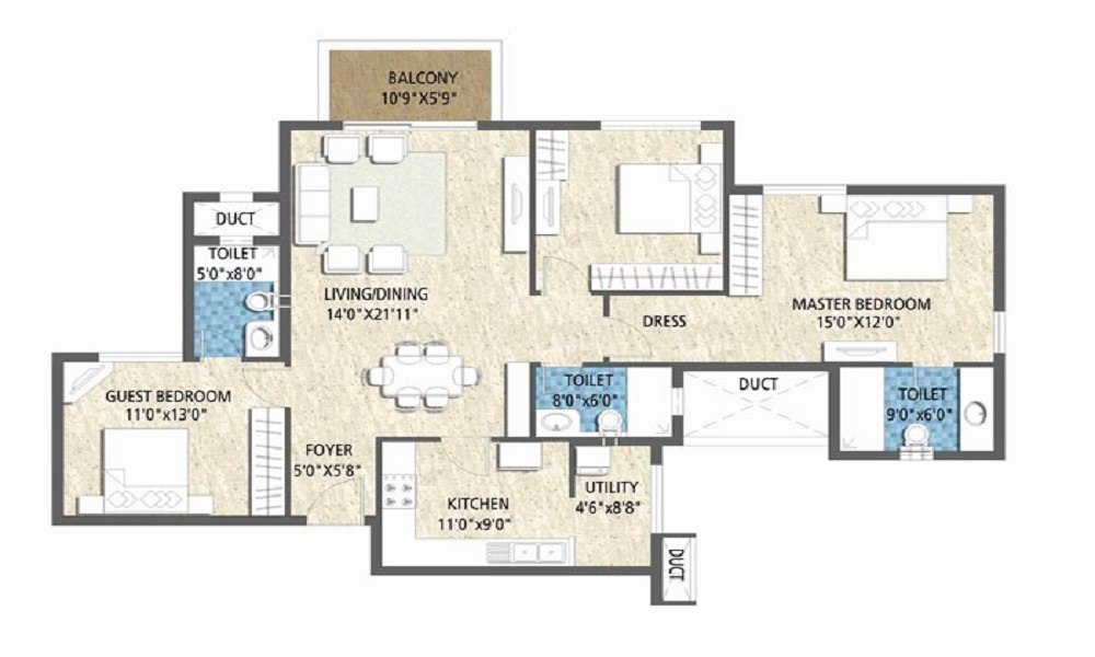 Anubhava Ishwerya Carnation Floor Plan