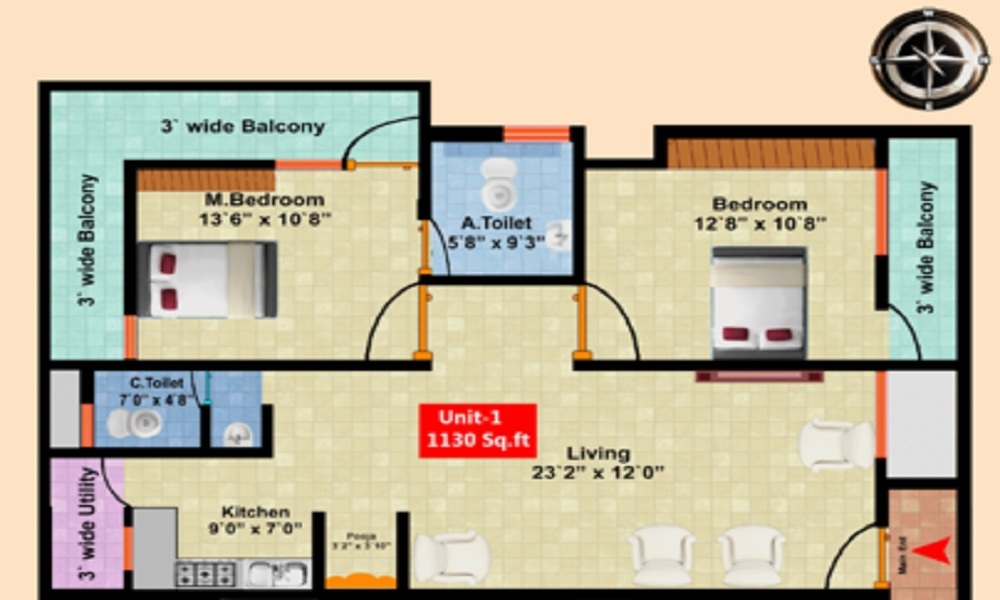 Sri Balaji Homes Floor Plan