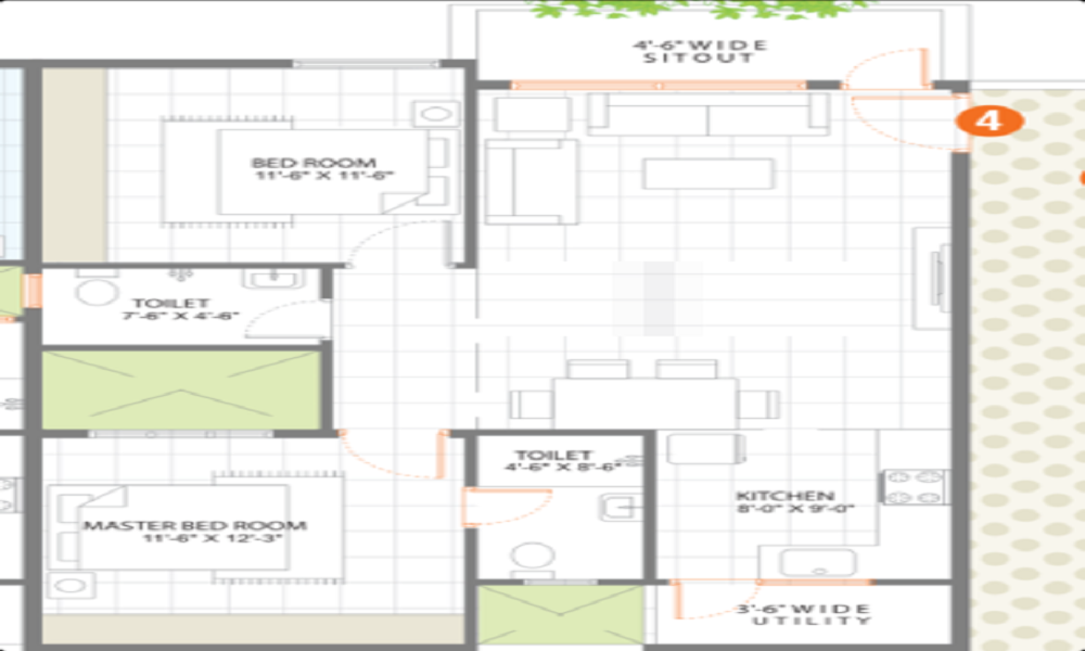 Abhaya Krishna Mohan Residency Floor Plan