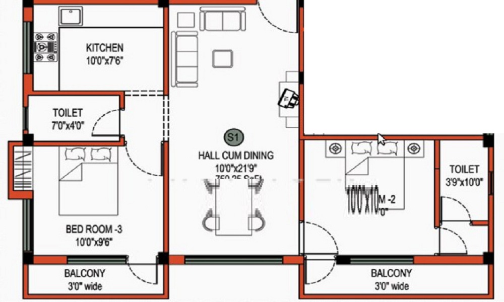 Nisarga Crown Orchid Floor Plan