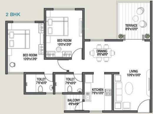 Kolte Patil Cilantro Floor Plan
