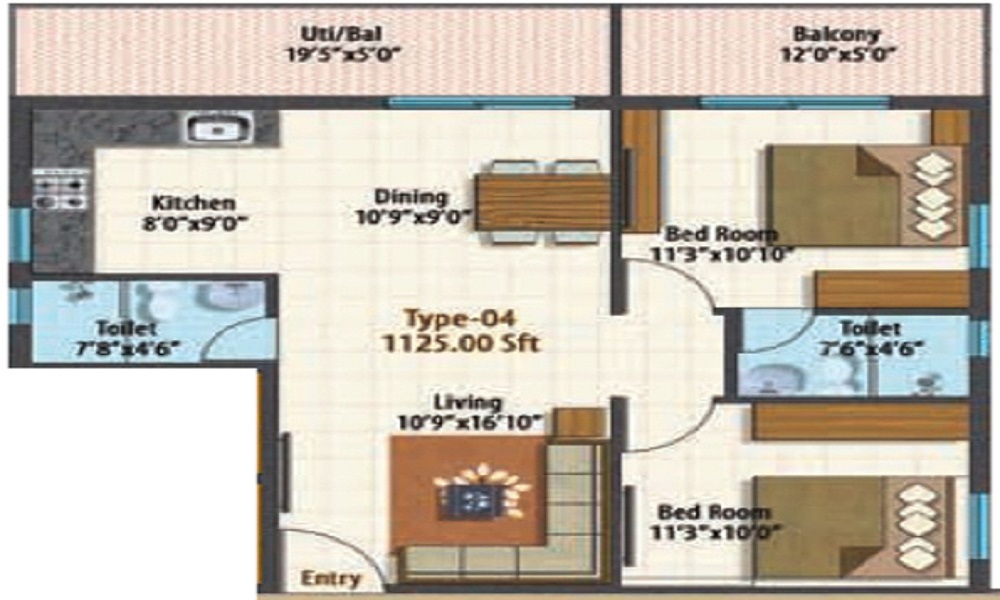 Suvega Nakshatra Amrutha Residency Floor Plan
