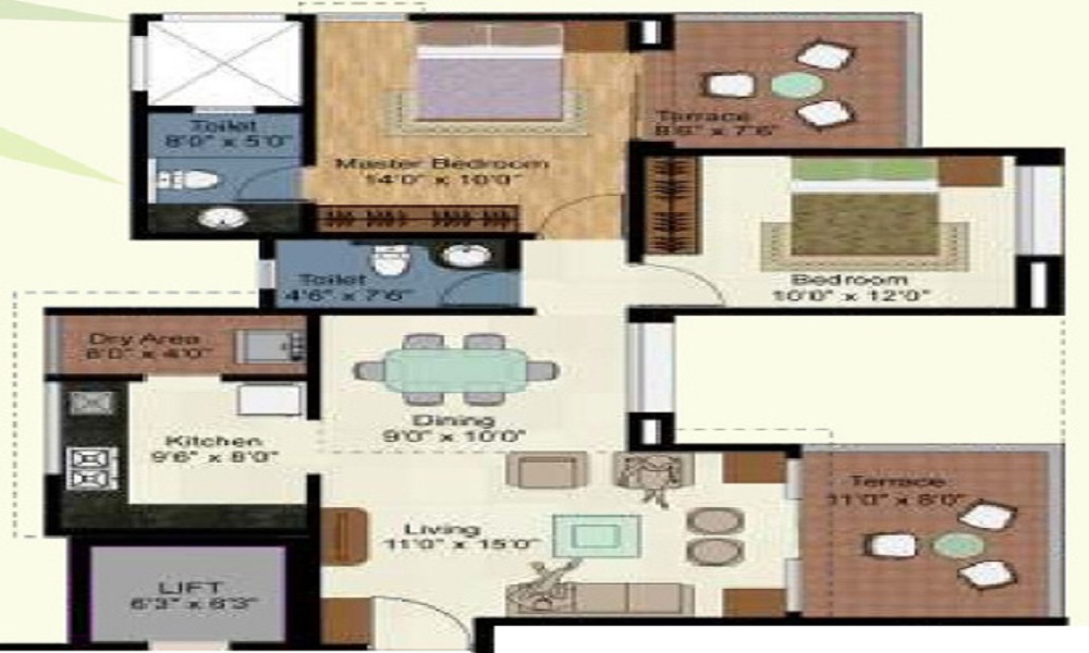 Kolte Patil Green Olive Floor Plan