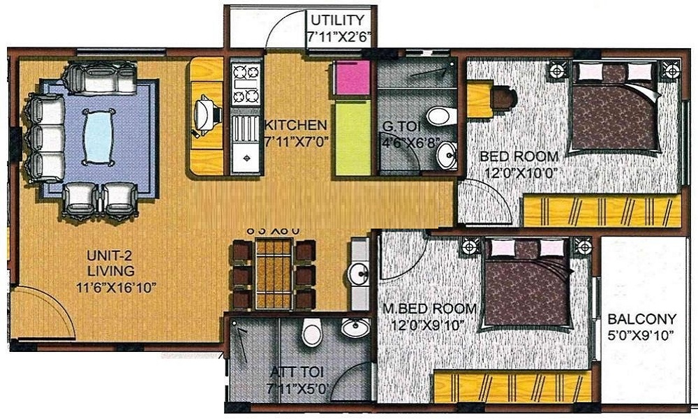 GM Sabha Pearl Floor Plan