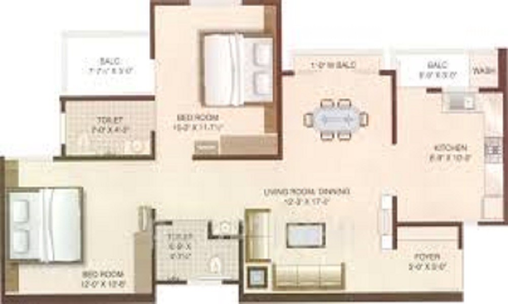 JMR Brindavan Apartments Floor Plan