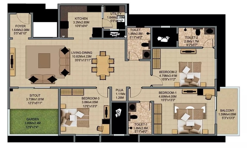 Sukritha Buildmann Sumangala Floor Plan