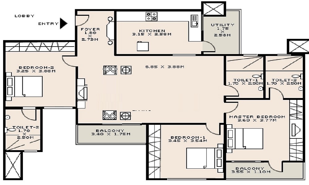 Sobha Zircon Floor Plan