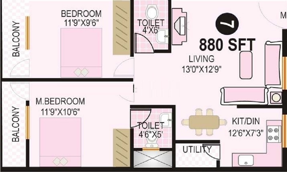 Vaastu The Wood Rose Floor Plan