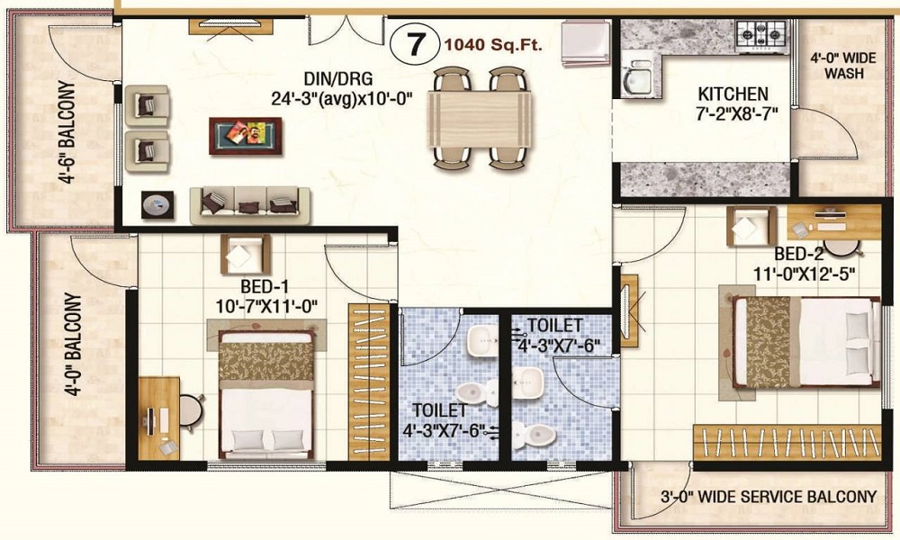 Anjan Iris Floor Plan