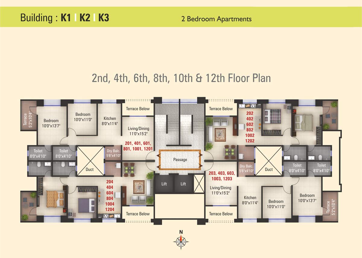 Kumar Purva Floor Plan