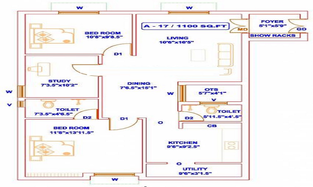 Malibu Madhuri Homes Floor Plan
