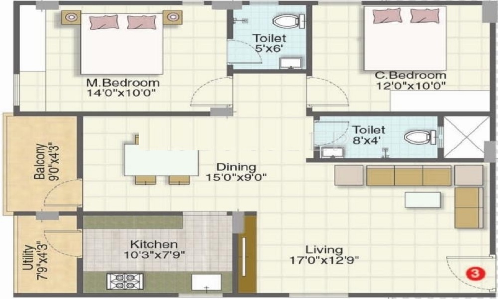 Meghana Govindam Floor Plan