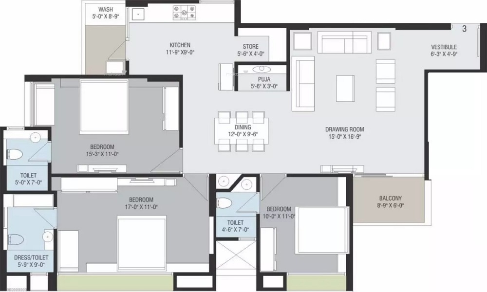 BRL Courtyard Floor Plan