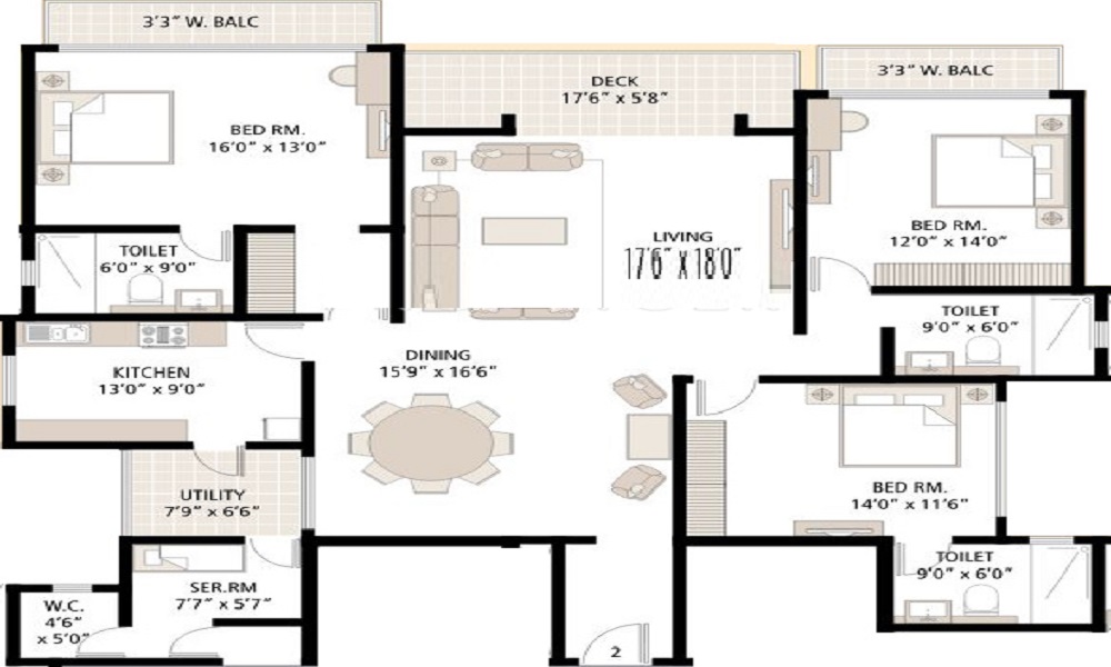 Salarpuria Paradise Floor Plan