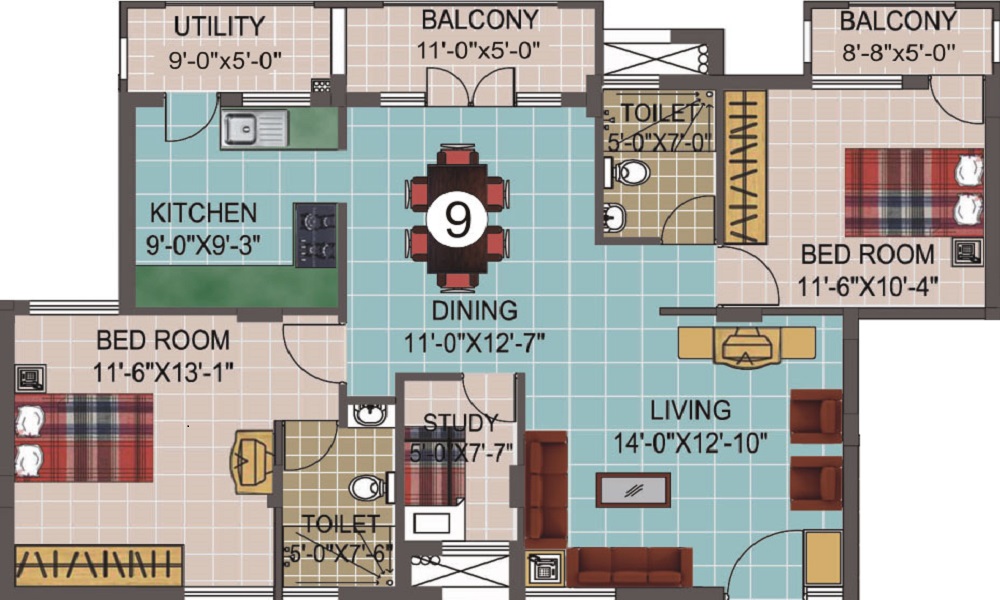 SLS Silver Oak Floor Plan
