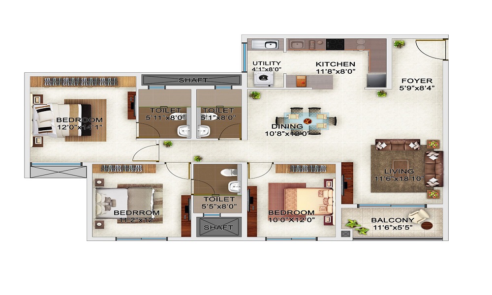 Sobha Forest View Floor Plan
