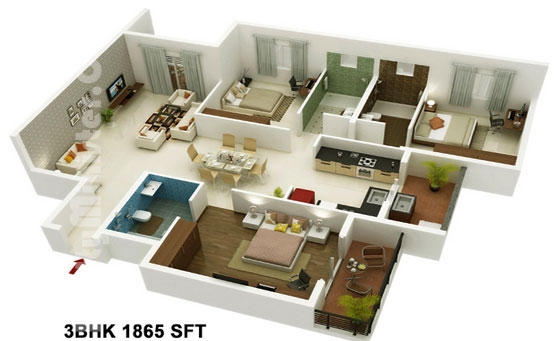 Surbacon Krishna Lilac Floor Plan