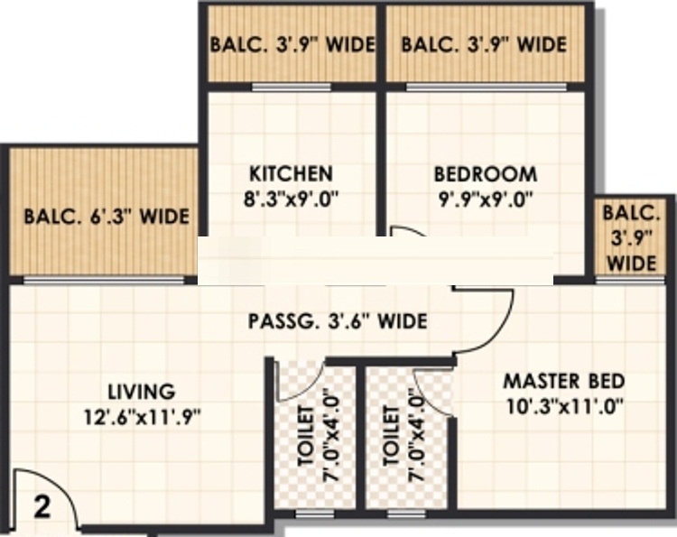 1 BHK+1T 554/sqft-saleable  Sqft Apartment For Sale In Karrm Gardens In Ambernath Floor Plan